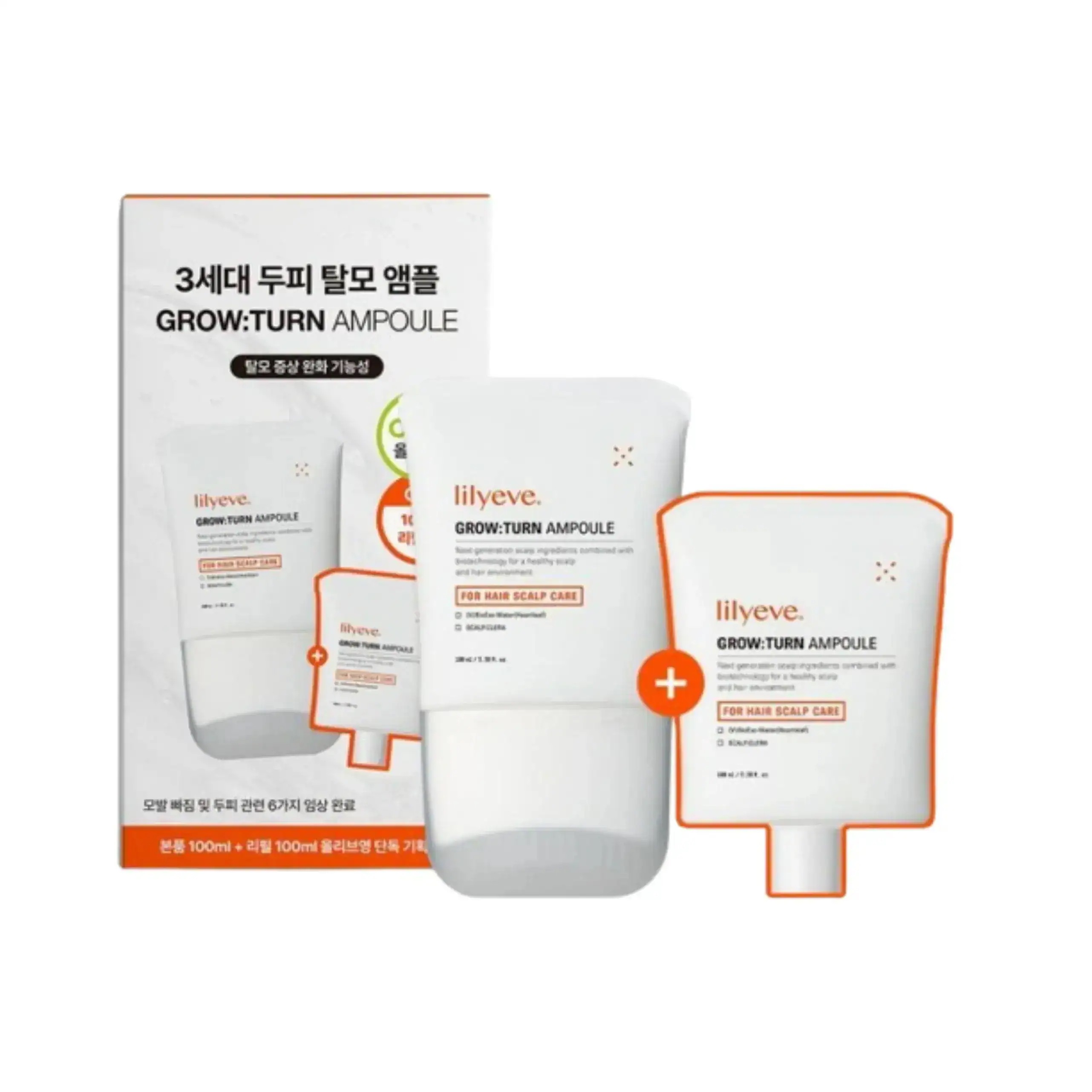 [25SS/New] グロウトンアンプル100ml(+100ml詰め替え贈呈)#女性脱毛緩和4週間ソリューション#ヘアライン#頭皮ケア