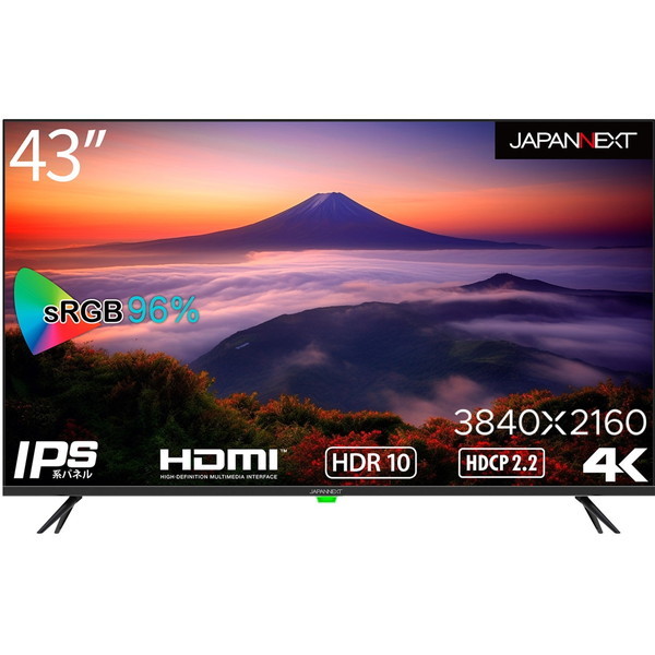 JAPANNEXT JN-IPS4302TUHDR [43型 4K液晶ディスプレイ]