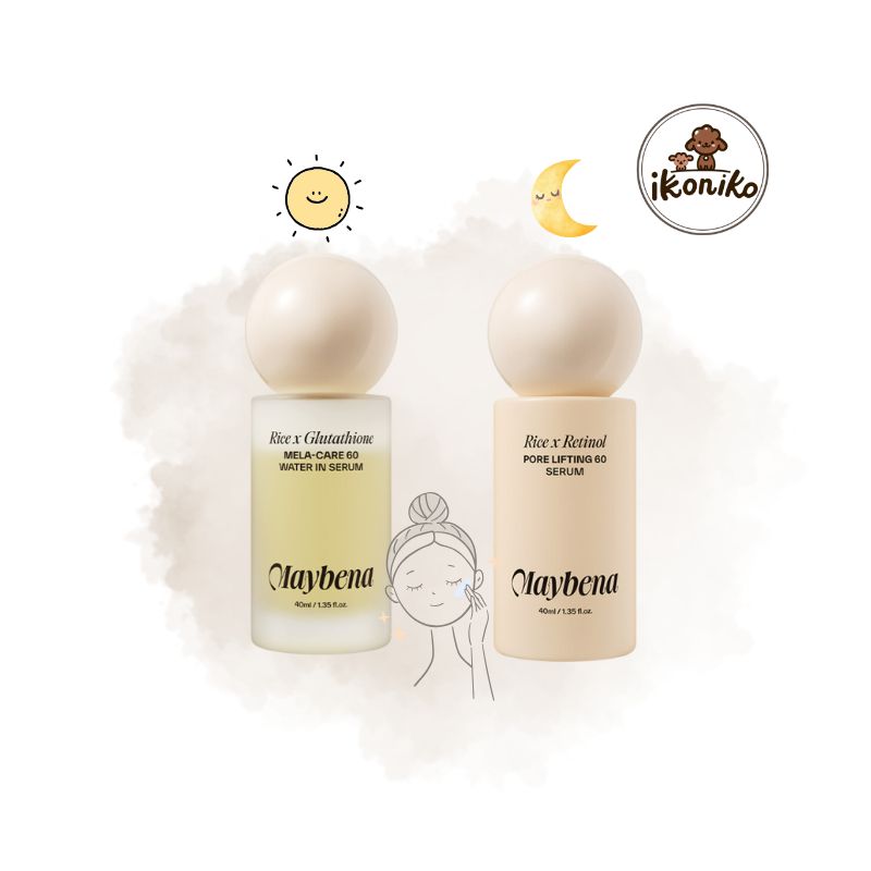 [NINEbeauty,まりpick]ライスインパクトラインセットグルタチオン40ml+レチノールセラム 40ml,DAY&NIGHT