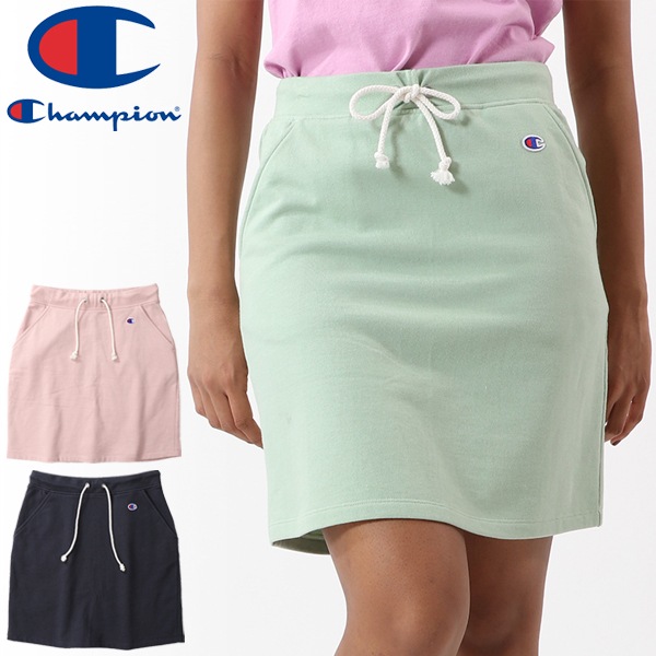 スウェット スカート レディース チャンピオン Champion Basic タイトスカート スエット ひざ上丈 スポーツ 無地 Cw K218