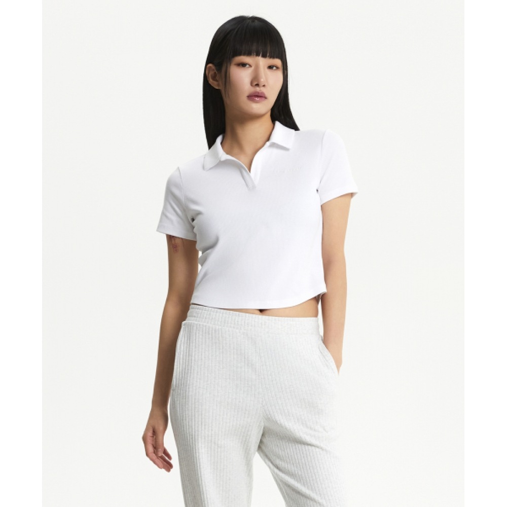 ニューバランス NBNFF2W512/女性用サマーリブカラー半袖Tシャツ (ホワイト) 8,510円