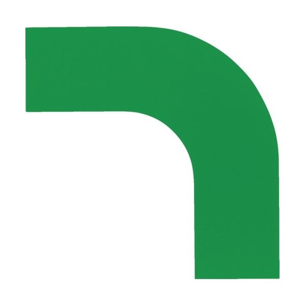 (まとめ) 日本緑十字社 コーナー用ガードテープ(50mm幅用) 緑 屋内用 150022 1パック(10枚) (×3セット)