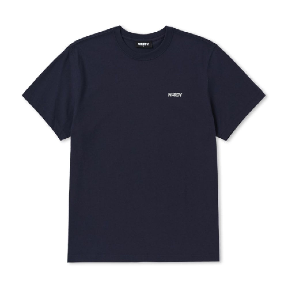 NERDY ブランクボールドロゴショートスリーブ T シャツネイビー