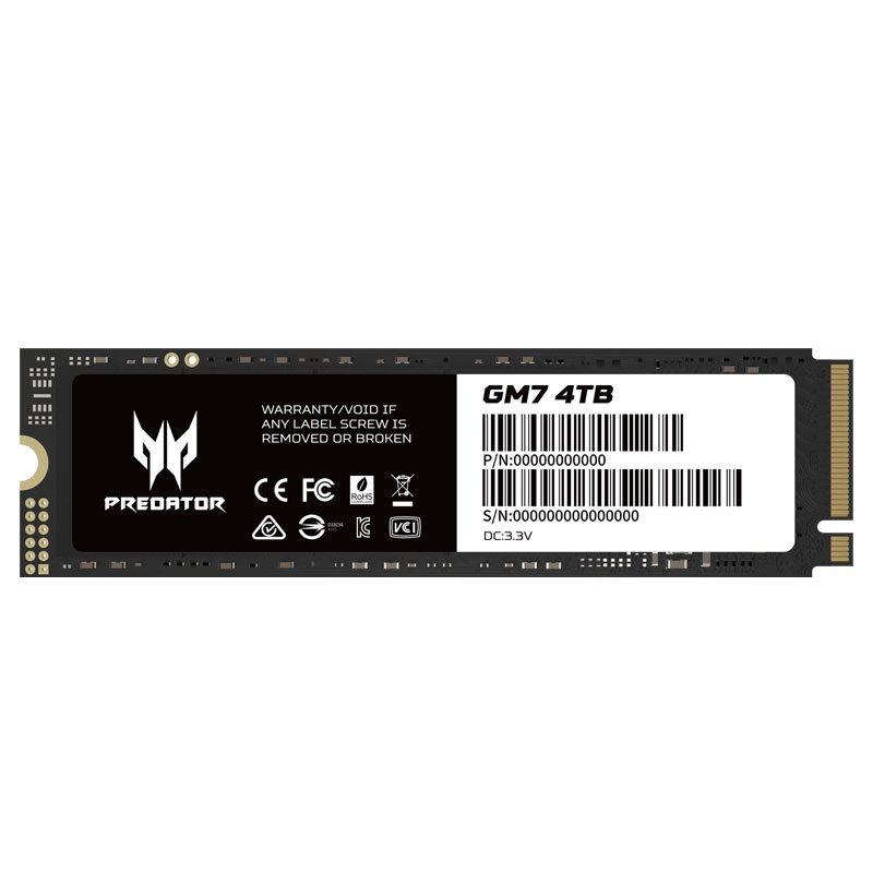 Acer　SSD 4TB 3D NAND TLC PCIe Gen 4x4 M.2 NVMe 2280 R:7400MB/s W:6500MB/s 　新型PS5/PS5対応　内5年保証