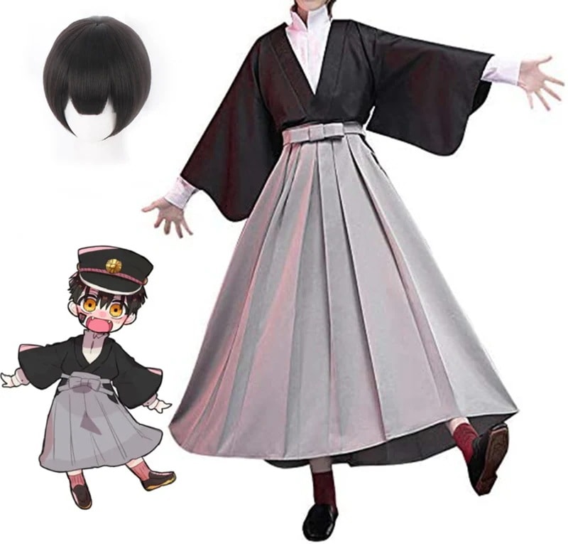 ウィッグ付き 地縛少年花子くん 風 柚木司 つかさ コスプレ 衣装 イベンド ハロウィン 仮装セット