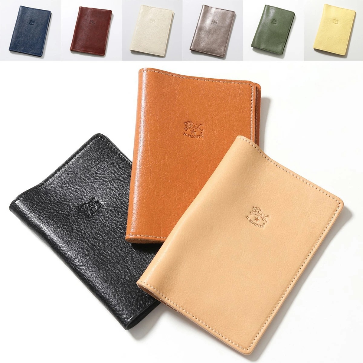 IL BISONTE イルビゾンテ パスポートケース SCA005 PV0005 PVX012 PO0001 PV0001 レディース メンズ レザー カバー ロゴ カラー15色