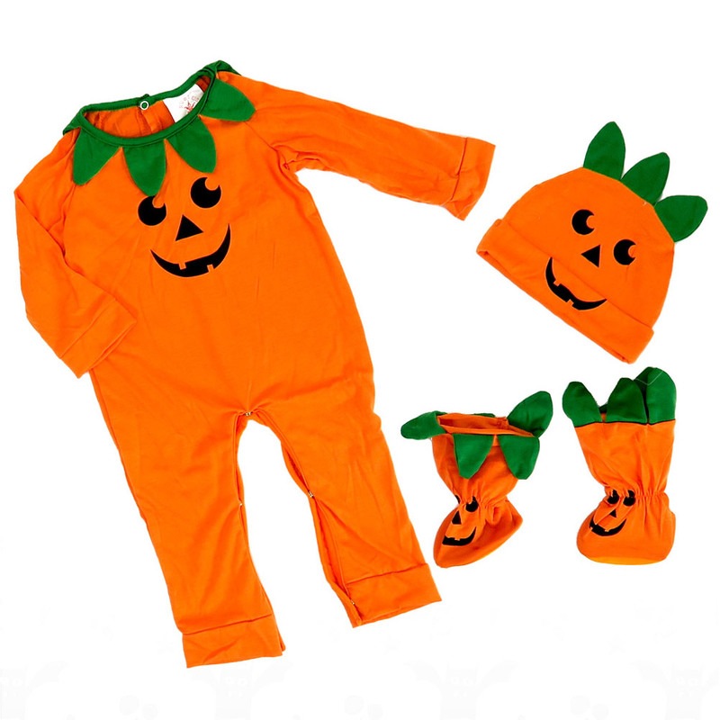 コスプレ 仮装 パンプキン ベビー用 M(6-12mths) 【 コスプレ 衣装 ハロウィン 仮装 コスチューム 服 キッズ 子供 かぼちゃ 赤ちゃん 子供用 こども用 子ども用 ベビーウェア ベビー