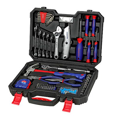 他サイト： WORKPRO 160点 ホームツールセット 工具セット 家庭用 日曜大工 DIYセット 作業工具セット 家具の組み立て 住まいのメンテナンス用 修理道具セット 便利な収納ケース付きの商品画像