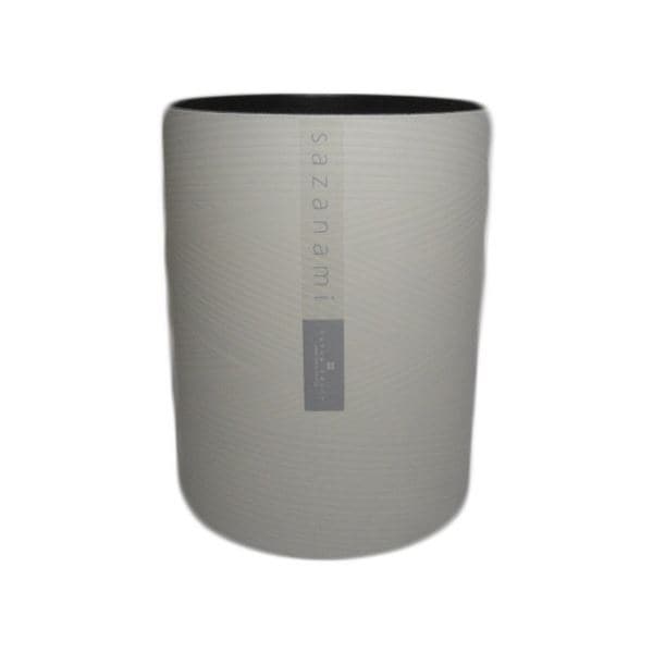 (まとめ) ダストボックス/ゴミ箱 (Sサイズ アイボリー) 容量(約)：3.4L 筒型 『さざ波』 (18個セット)