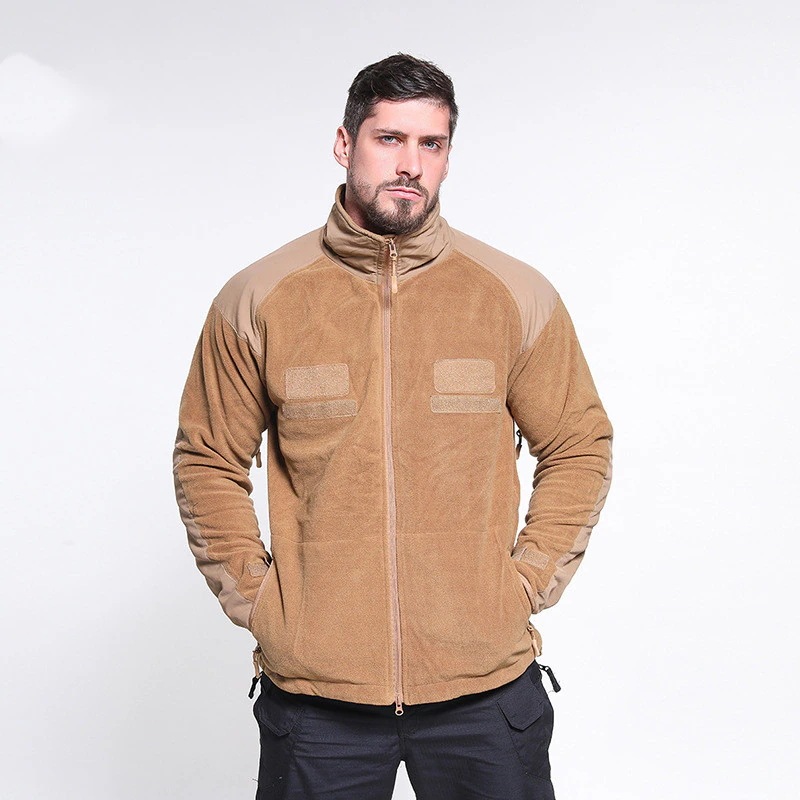 フリースジャケット メンズ ミリタリージャケット フリース 暖かい 裏起毛 ジャケット アウター 上着 羽織り 無地 おしゃれ カジュアル 通勤
