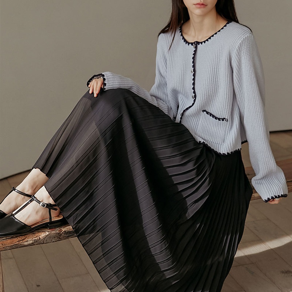 シフォンプリーツロングスカート