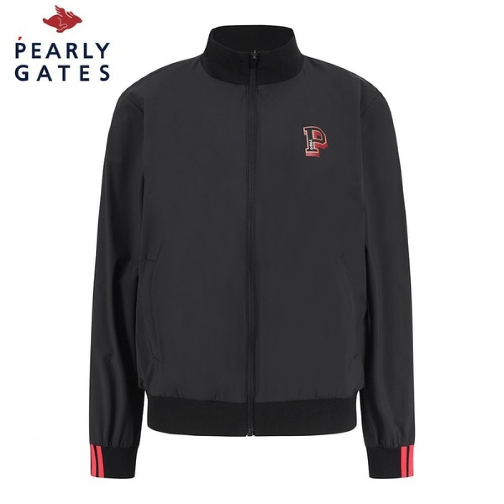 [パリゲイツ] パブリックスタンドネックロゴウインドブレーカー