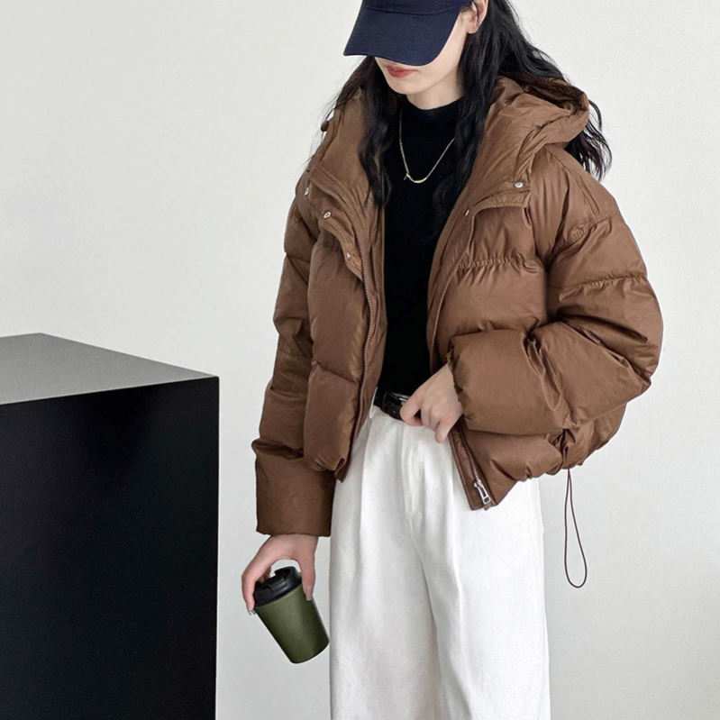 レディース ダウンジャケット 秋 冬 中綿 フードコート 無地 ショート丈 ダウンコート 防寒着 中綿コート 体型カバー アウター 韓国風 暖かい 可愛い きれいめ プレゼント ギフト 厚手 防風 防