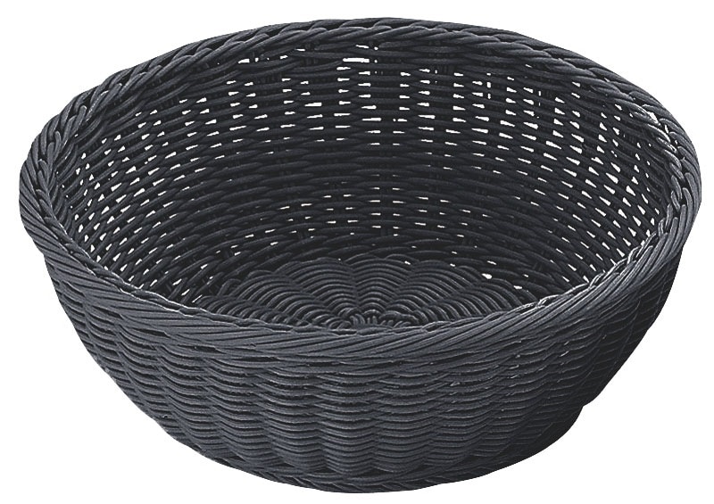 （まとめ買い）トーダイ PPラタン 丸型バスケット 30型 ブラックRO-435-BK [x3] 4,609円