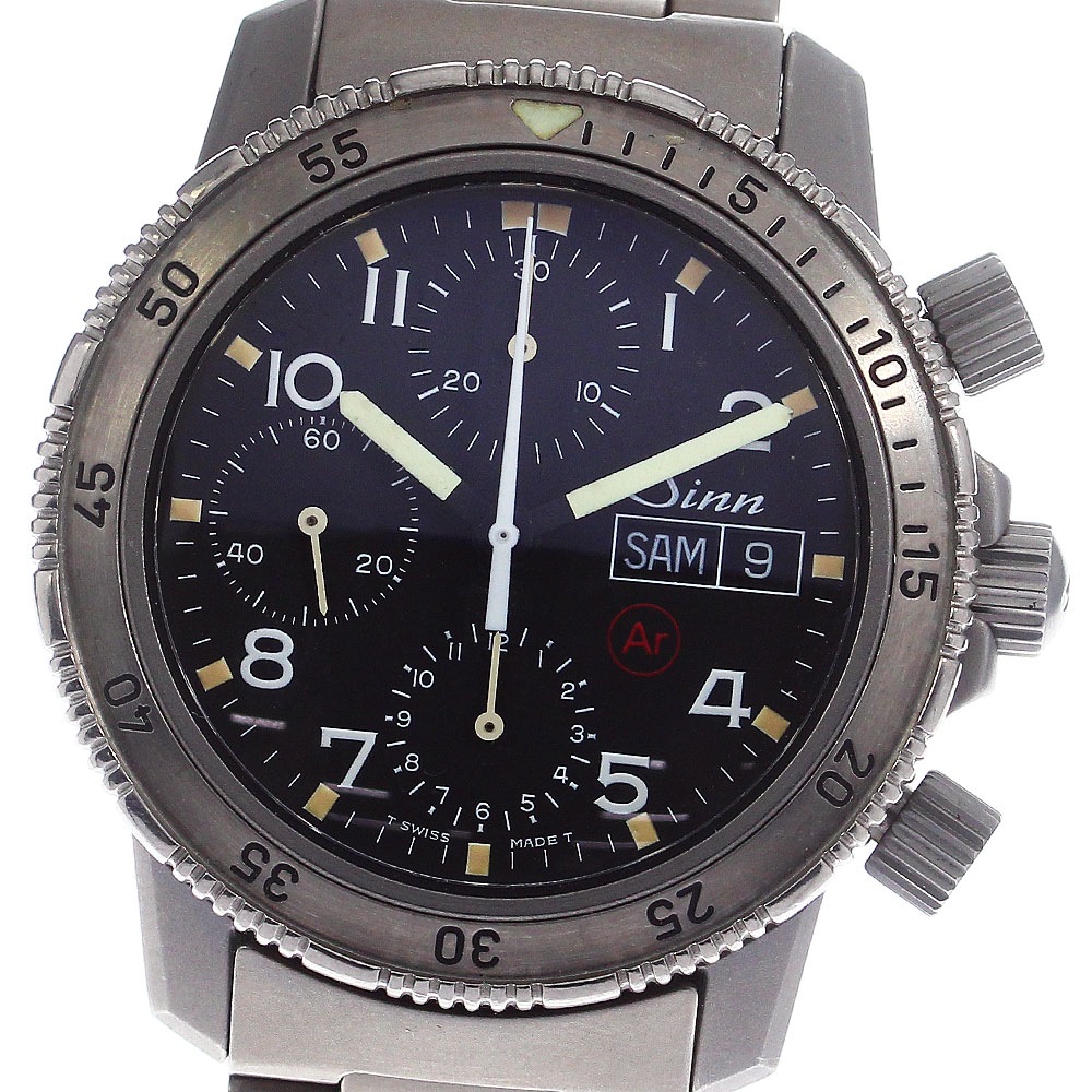 ジン Sinn 203.TI ダイビングウォッチ デイデイト 自動巻き メンズ 箱付き_742764【中古】