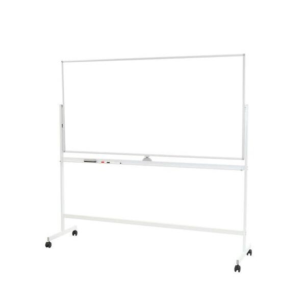 法人限定 Netforce WB-HR1890-W-WH ホワイトフレーム FLEX BOARD (フレックスボード) ホワイトボード 脚付 ホーロー 両面タイプ 1800×900 メーカー直送