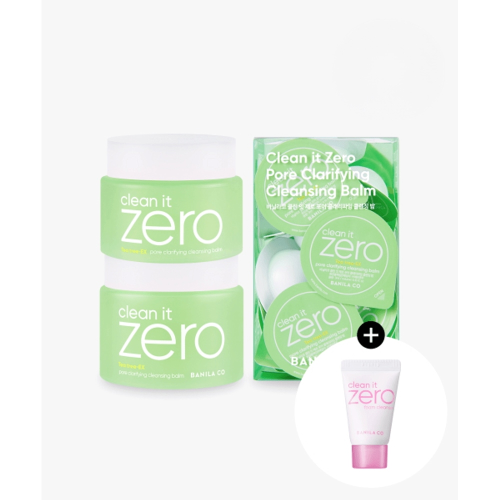 [SET] クリーンイットゼロ フォアクラリピーイング クレンジングバーム 180ml+100ml+トラベルキット(3ml*16)