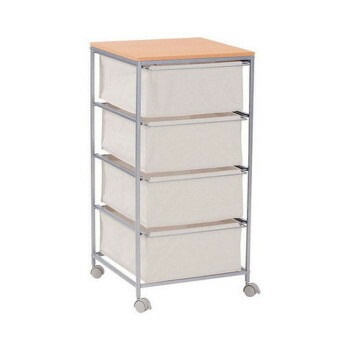 東谷 キャンバスチェスト 4段 ベージュ MIP-278