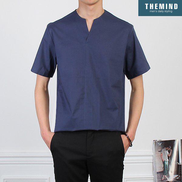 夏のシャツ NM半袖Vネック無地