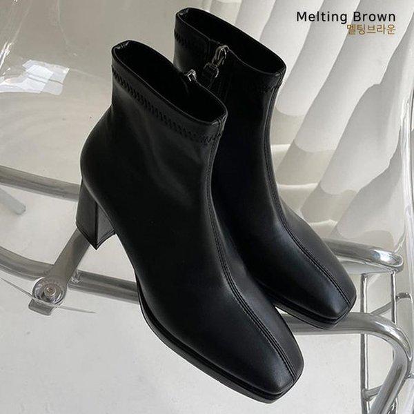 女性ジップアップアンクルブーツ 秋の靴 MT01