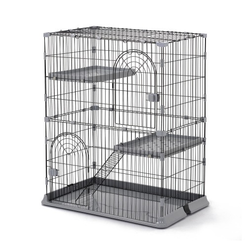 しゃれ 猫 ケージ キャットケージ 2段 猫ゲージ 留守番 保護 脱走防止 多頭飼いペットケージ