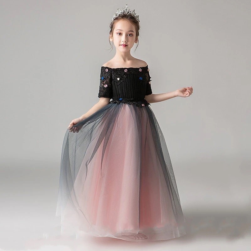 子供ドレス パーティー司会者 キッズフォーマルドレス 姫様ワンピース 結婚式 ダンス演出 舞台服 フラワーガール ジュニアドレス90cm160cm
