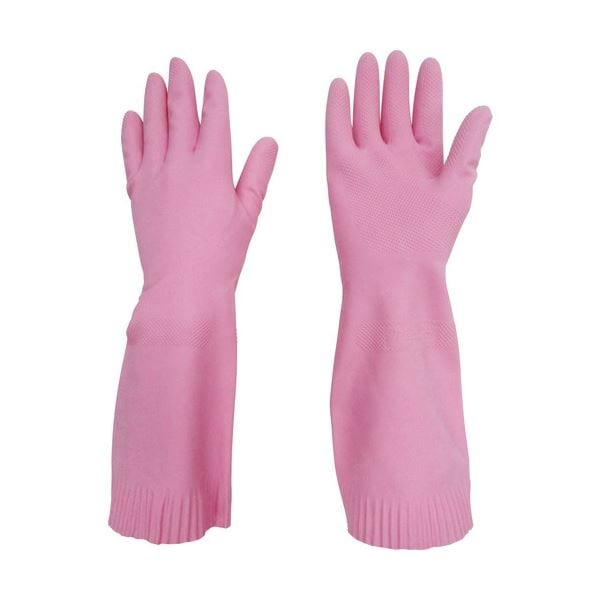 （まとめ）東和 トワローブ 天然ゴム あつ手 ピンク M 200-P-M 1双[x30]