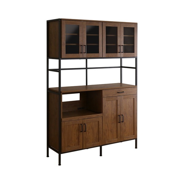 ホームテイスト GCK-18120 ヴィンテージワイド食器棚 GREACK グリック ウォールナット メーカー直送 35,685円