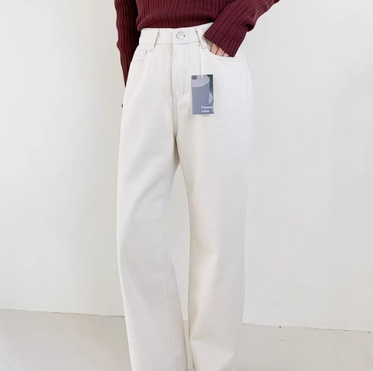 ワイドレッグパンツ カジュアルデニム レディース パンツ ボトムス デニム Gパン ストレートパンツ ワイドパンツ ミモレ ロング ワイド ストレート Iライン 裾ワイド ファスナー ポケット