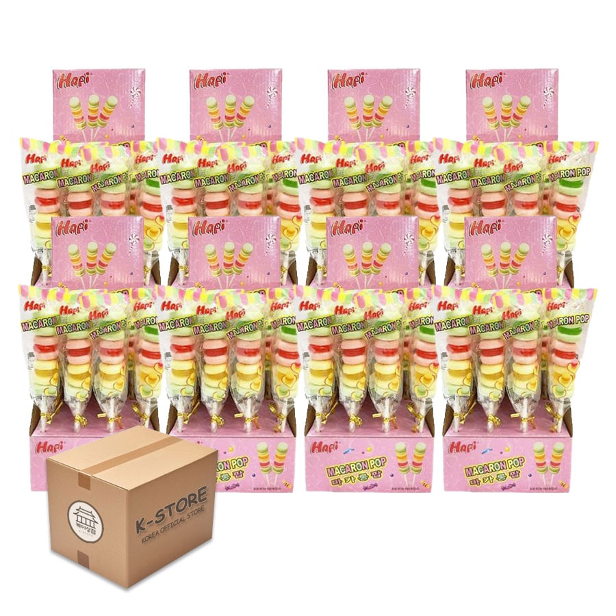 [業者向け/イベント] マカロンポップ 29g (20個x8) 1BOX マカロングミ 韓国のお菓子 (消費期限 26.07.03)