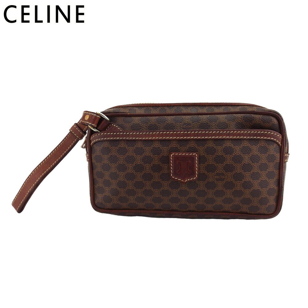 クラッチバッグ セカンドバッグ バッグ マカダム レディース メンズ ブラウン ベージュ 中古