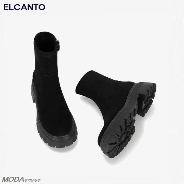 軽量クッションチャンキースパン女性ブーツ 1XWA69XU_GN