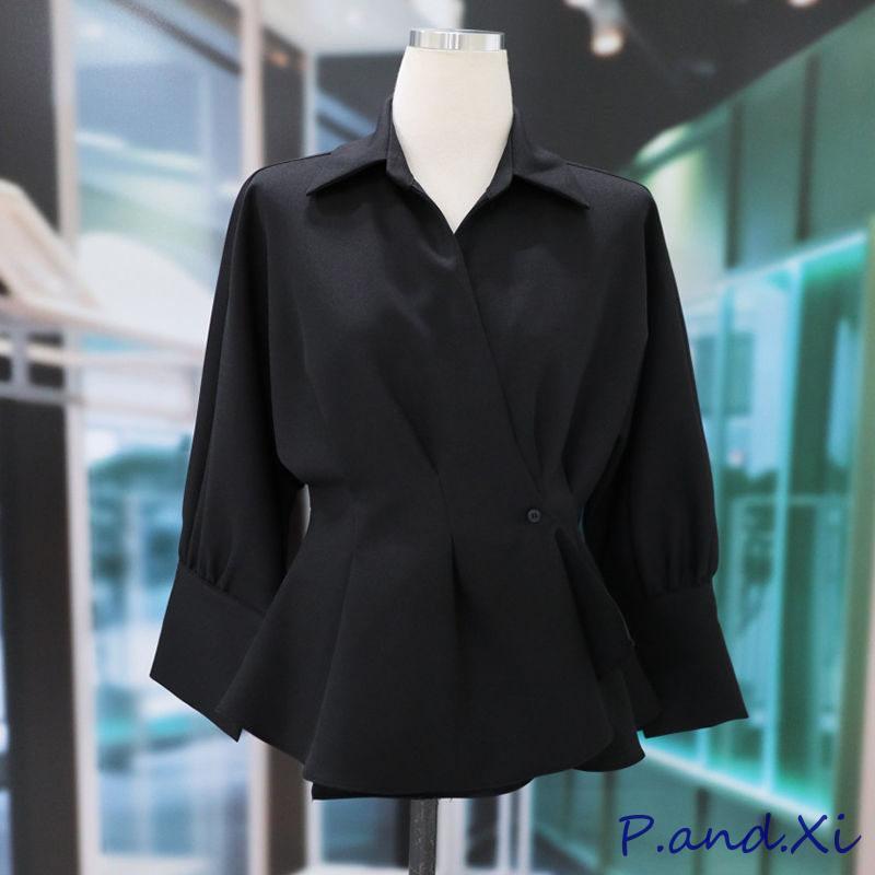 シャツ ブラウス レディース 無地 フォーマル ビジネス 長袖 薄手 トップス 春 夏 秋 コーデ きれいめ かわいい