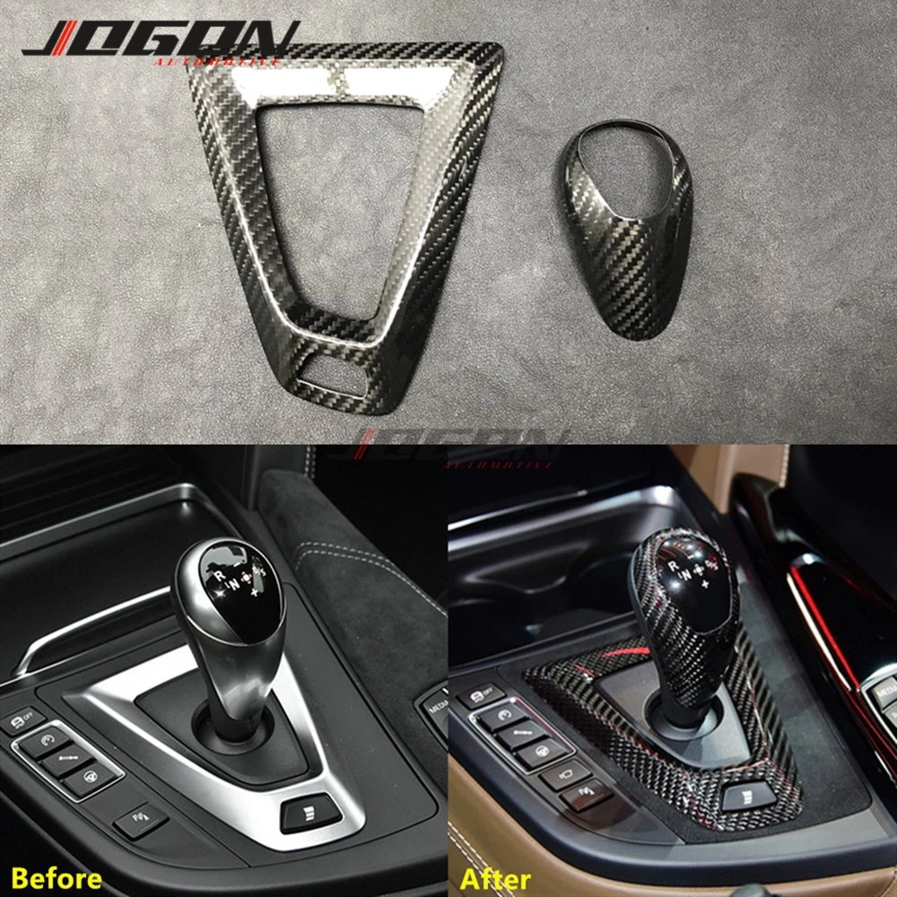JOGON カーボンファイバー BMW F87 M2 F80 M4 F82 M3 M5 F83 F85 X5M F86 X6M F13 用 シフトノブカバー パネルトリム 輸入品