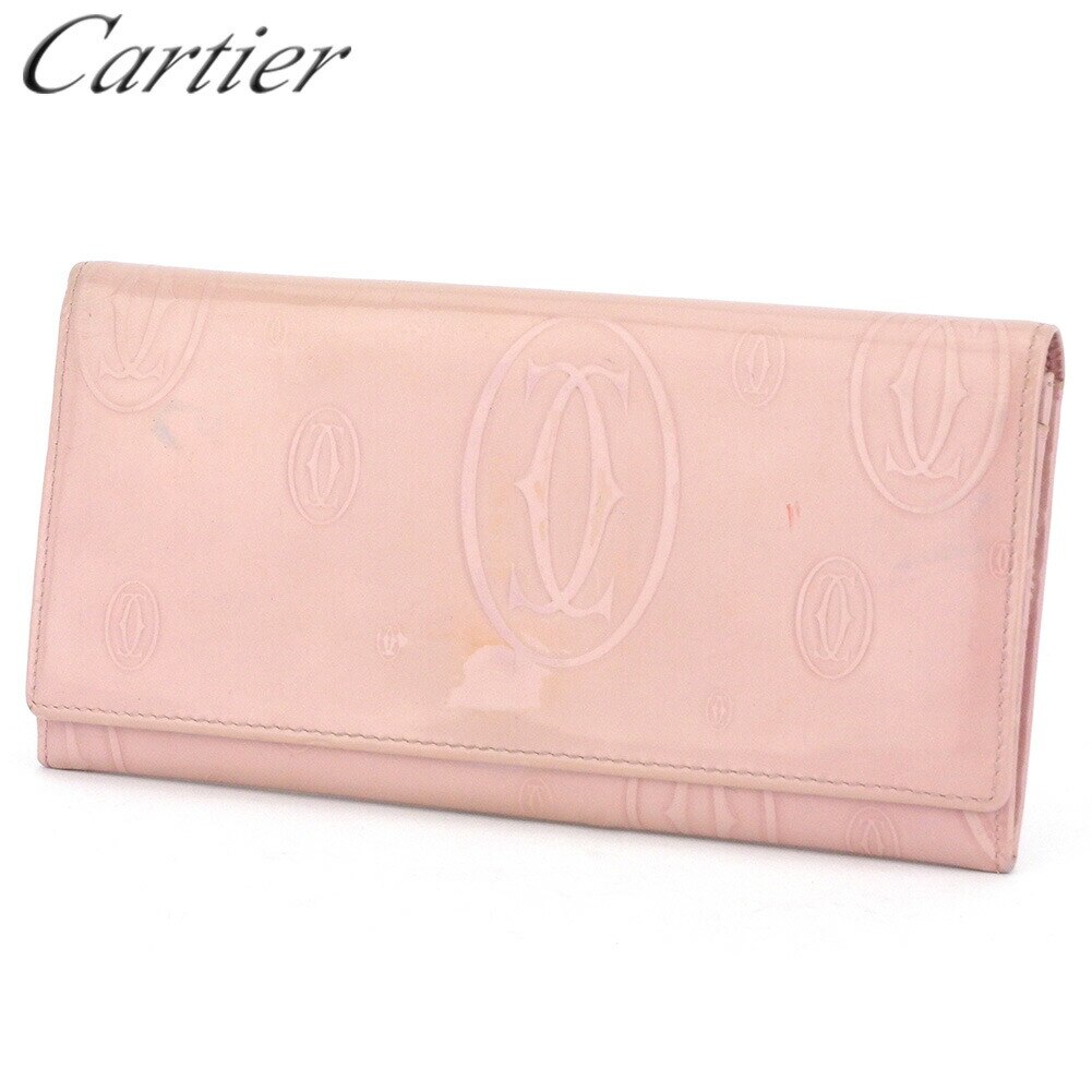 長財布 ファスナー付き 財布 ハッピーバースデー レディース ピンク シルバー 中古 24,492円