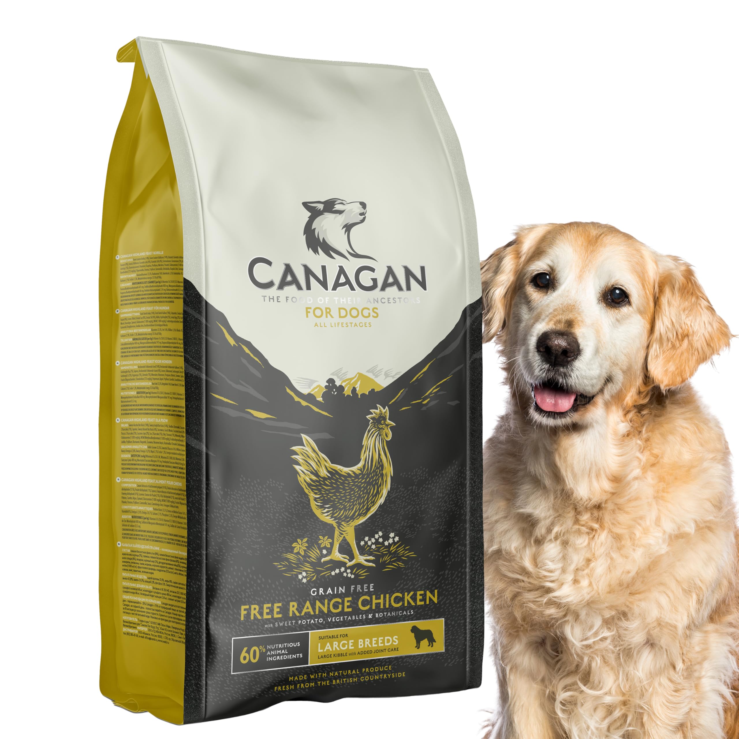 カナガン ドッグフード チキン 大型犬用 (2kg) ドライフード 全犬種・全年齢 対応 【着色料・香料不使用 グレインフリー】 CANAGAN 2CDFCLB