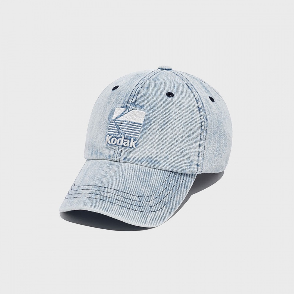 コダックアパレル ブルーウォッシュ ボールキャップ BLUE