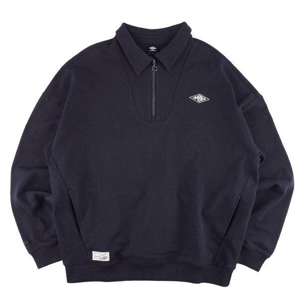 ウェイファインダー グラフィック ハーフジップアップ カラートレーナー UQ121CFS12 DVY