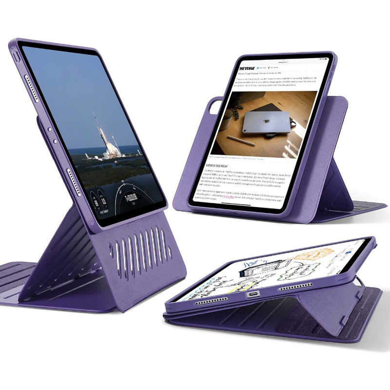 ESR 13インチiPad Pro(M4)用 Shiftマグネットケース Purple ESRShiftMagneticiPadPro13M4