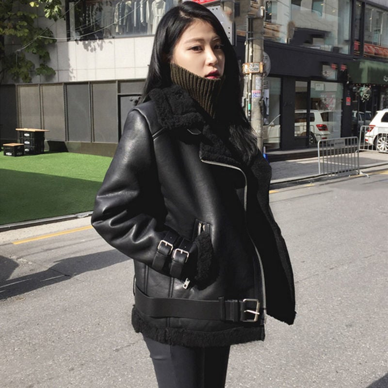 ライダース アウター レディース PUジャケット 裏ボア 革ジャン レザージャケット ボアジャケット フェイクムートン ショート丈 暖かい