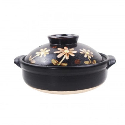 M0088 彩花 8号土鍋 萬古焼