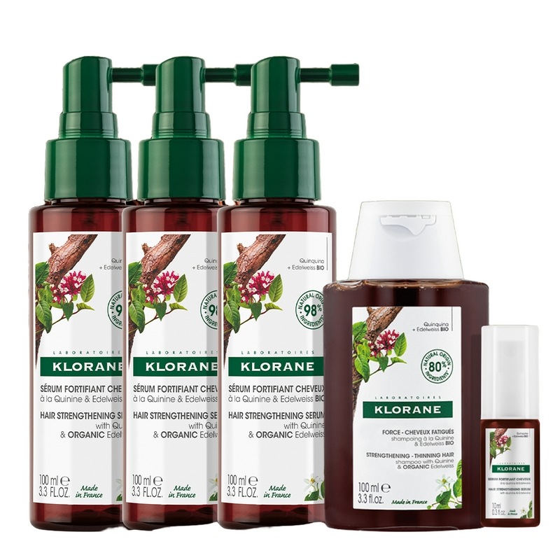 [クロラン]キニンエーデルワイス頭皮セラム100ml×3個+セラム10ml+シャンプー100mlプレゼント（頭皮活力＆毛髪強化）