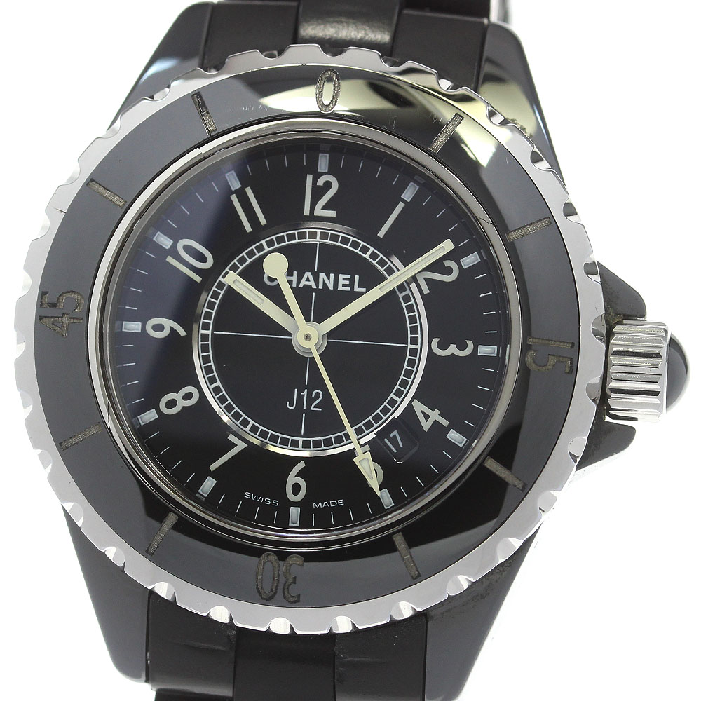 訳あり シャネル CHANEL H0681 J12 黒セラミック クォーツ レディース 保証書付き_862187【中古】