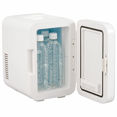 他サイト： オーム電機 冷蔵庫 保温庫 冷温庫 小型 ポータブル ミニ 保冷保温庫 家庭車載両用 電子式 5リットル ボックス ホワイト KAJ-R056R-W 08-1284の商品画像