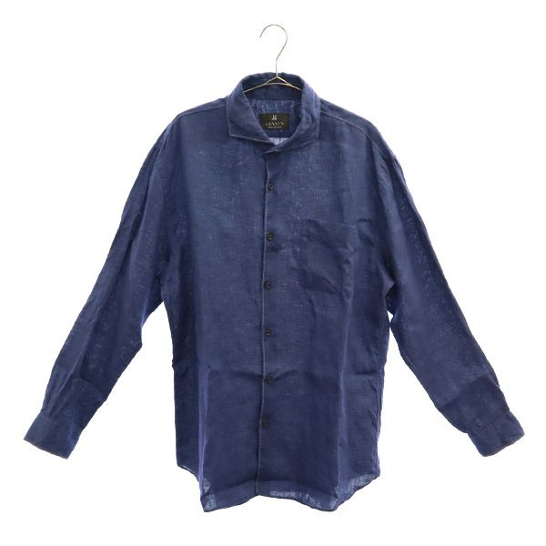 リネン 長袖 シャツ LB ブルー メンズ 6,980円