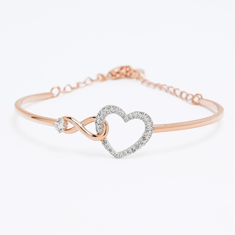 ブレスレット バングル インフィニティ INFINITY HEART ローズゴールド 5518869