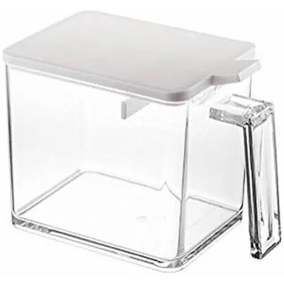 他サイト： 調味料ストッカー アクア L ホワイト 約9X15X11cmの商品画像