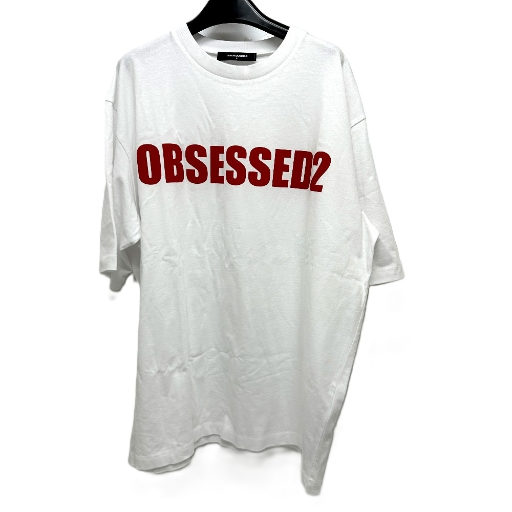 DSQUARED2 ディースクエアード 半袖Ｔシャツ S74GD1478 ロゴ 2025AW OBSESSED2 アパレル トップス コットン ホワイト
