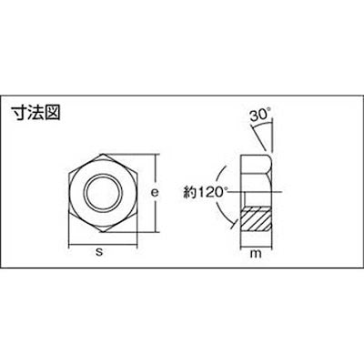 他サイト： トラスコ中山　六角ナット1種 ユニクロム サイズM3×0.5 400個入　B240003の商品画像