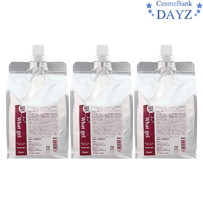 コスメック ナチュラルハート ロゼワイン 髪のふゎっとゲル 1000mL 詰め替え用 3点セット 洗い流さないヘアトリートメント